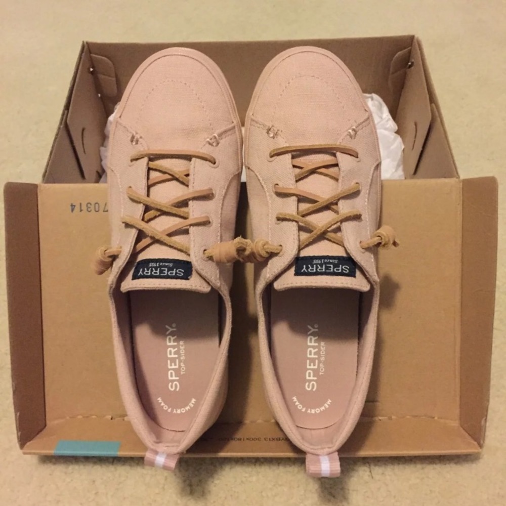 Sperry Crest Vibe Flooded Rose Blush Size 8